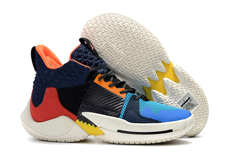 Jordan Why Not Zer0.2 Starting Line Black Blue Orange Yellow Shoes